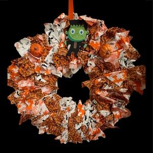 After Halloween Sale $10 off Wreath,with Frankenstein, ghosts, bats,&  pumpkins